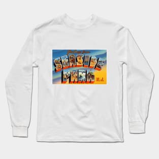 Greetings from Seaside Park New Jersey - Vintage Large Letter Postcard Long Sleeve T-Shirt